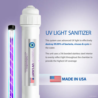 APEC Intense Ultra-Violet Disinfecting 10 Inch Water Filter Upgrade Kit - 3/8" Quick Connect