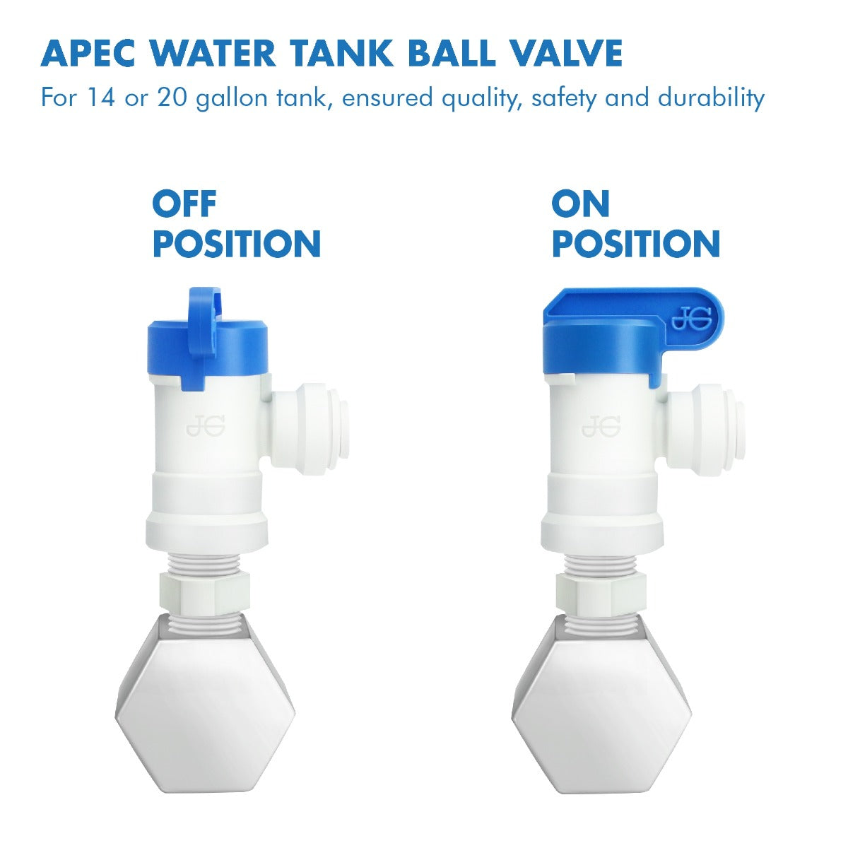 Tank Ball Valve - 3/4" NPTF, 1/4" Output (For 14 or 20 Gallon Tanks)