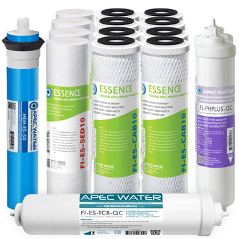 APEC RO 2 Year Replacement Filter Set for ESSENCE 75 GPD PH Reverse Osmosis Systems (Stages 1-6)