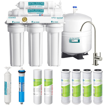 ROES-50X - Essence 5-stage 50 GPD Reverse Osmosis Water System with Extra Pre-Filter Set, WQA Certified