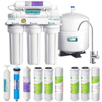 ROES-PH75X - Essence Alkaline Mineral 6-Stage 75 GPD Reverse Osmosis Water Filter System With Extra Pre-Filter Set, WQA Certified