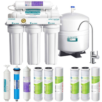 ROES-PH75X - Essence Alkaline Mineral 6-Stage 75 GPD Reverse Osmosis Water Filter System With Extra Pre-Filter Set, WQA Certified