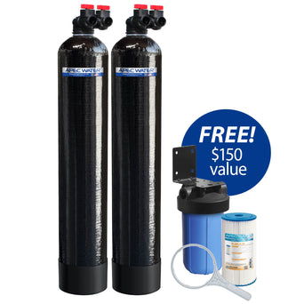 APEC WH-SOLUTION-10-FG Whole House Water Filter and Salt Free Water Conditioner Systems For 1-3 Bathrooms