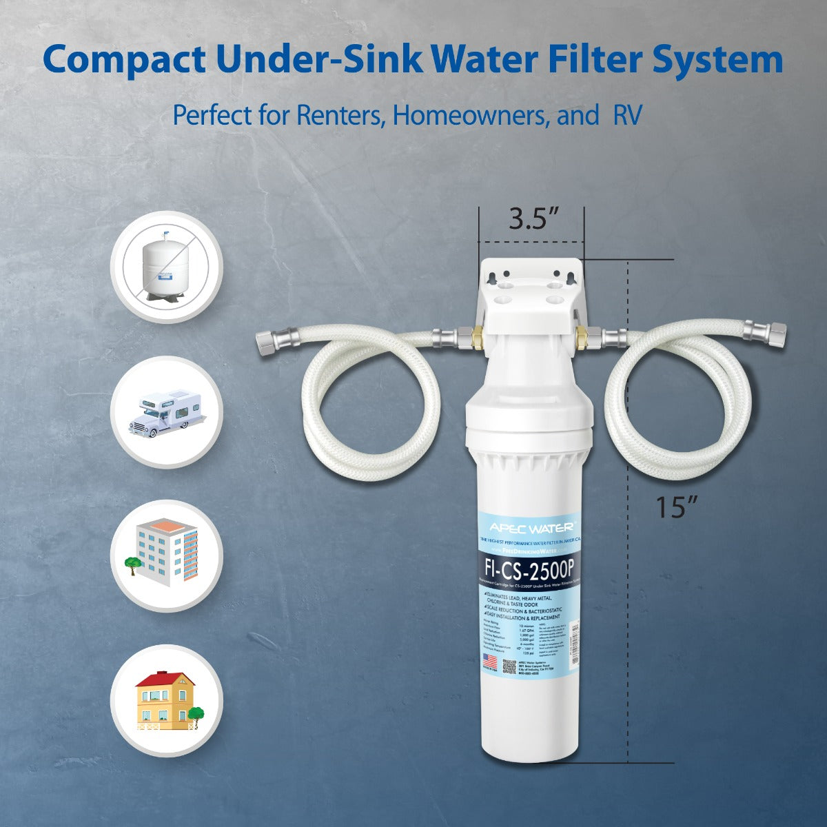 Premium Quality High Capacity Water Filtration System With Scale Inhibitor (CS-2500P)