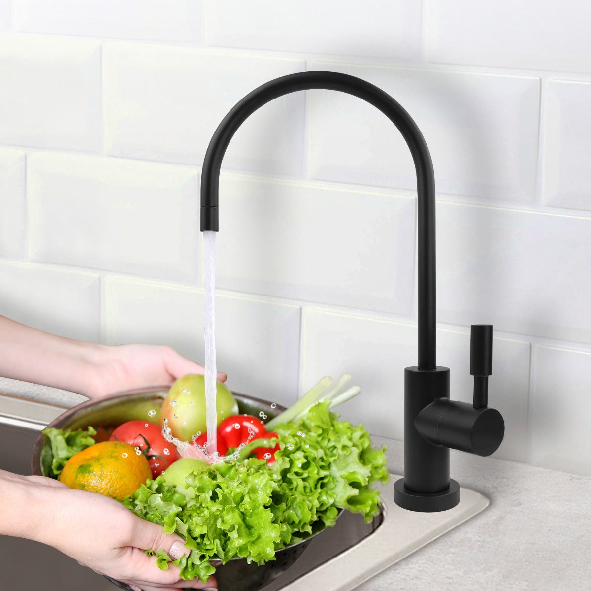 APEC Drinking Water Reverse Osmosis Faucet with Non Air Gap in Matte Black (FAUCET-CD-MB)