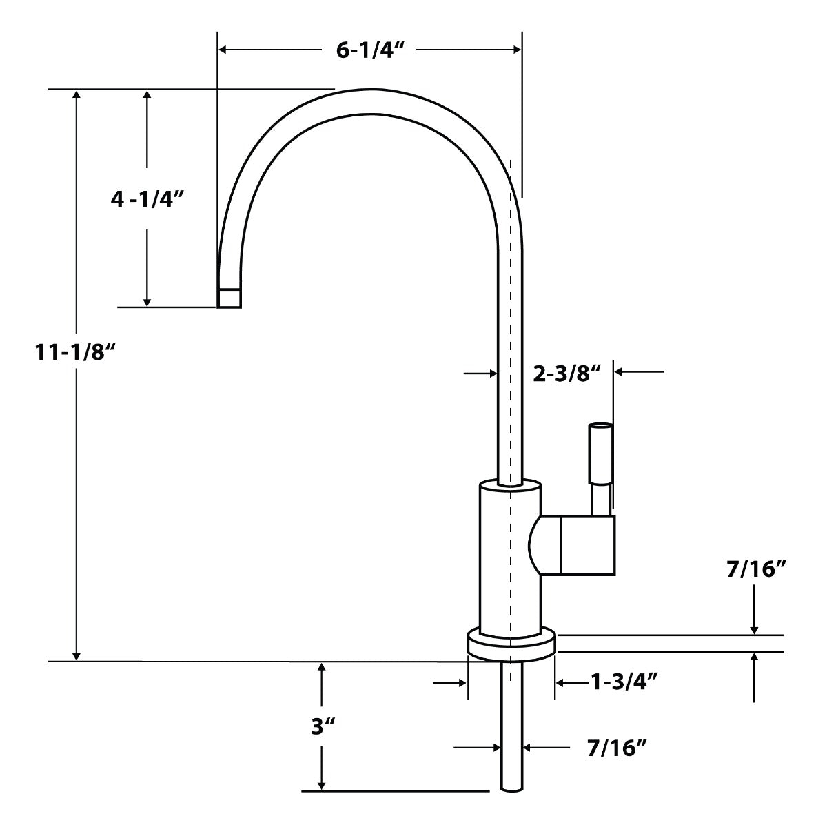 APEC Drinking Water Reverse Osmosis Faucet with Non Air Gap in Matte Black (FAUCET-CD-MB)