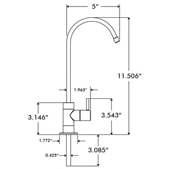 APEC Luxury Designer Faucet - Brushed Nickel, Lead-Free