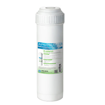 APEC KDF55 2.5 Inchx10 Inch GAC Water Filter Chlorine, Heavy Metal and Bacteria Reduction