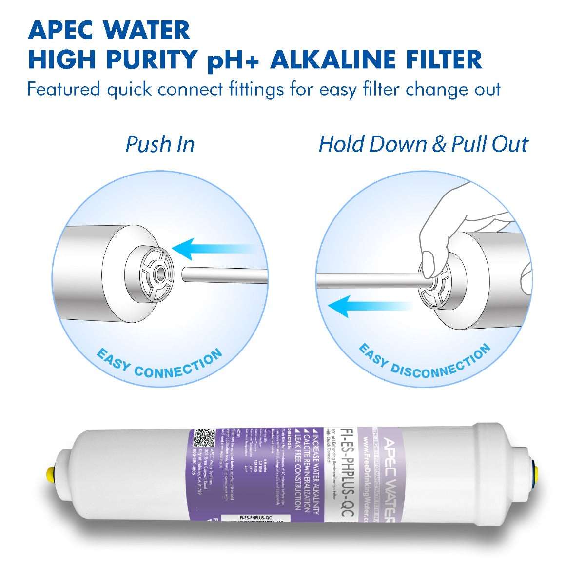 APEC RO Replacement Filters Complete Filter Set for ESSENCE 75 GPD PH Reverse Osmosis 6-Stage Systems  (Stages 1-6)