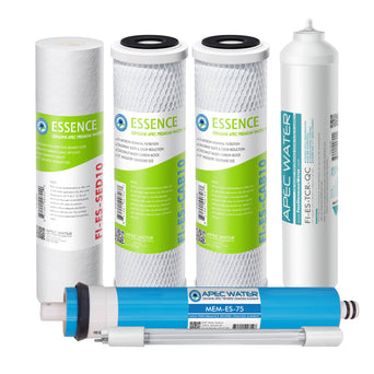 APEC RO Replacement Filters Complete Filter Set for ESSENCE 75 GPD ROES-UV75-SS Reverse Osmosis Systems (Stages 1-6)