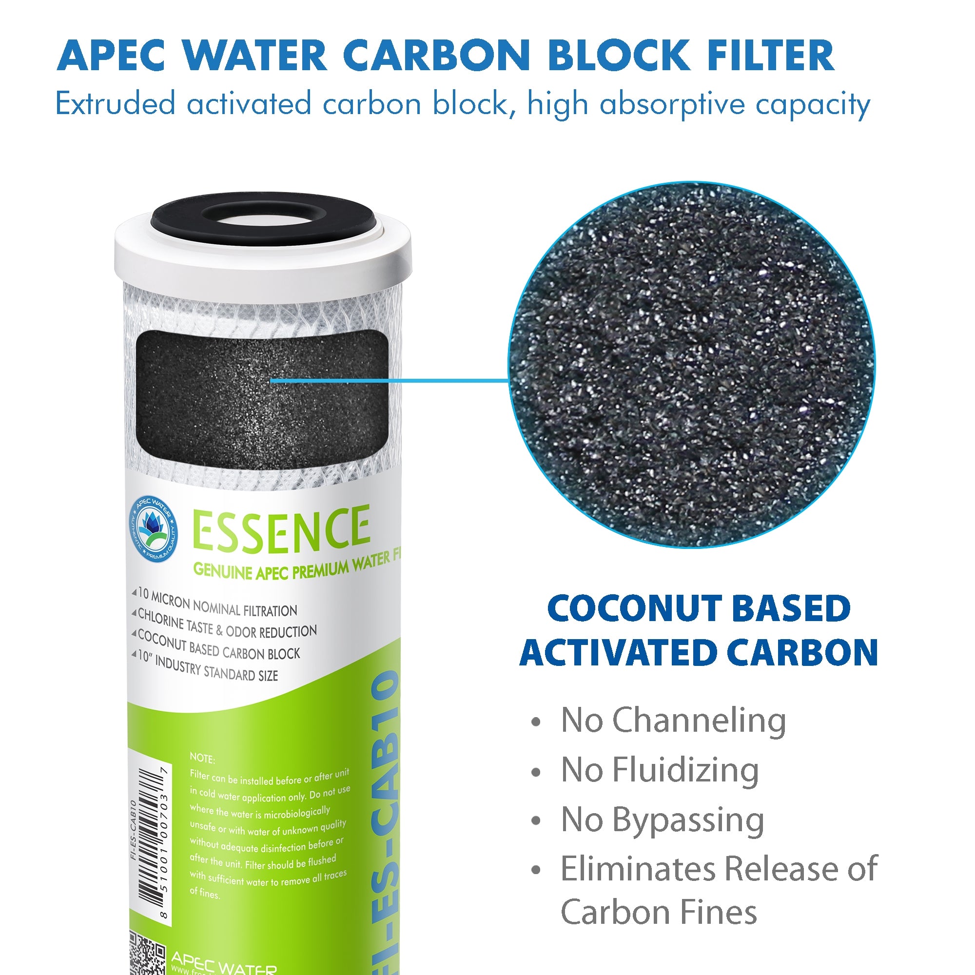 APEC RO Replacement Filters Pre-filter Set for ESSENCE 75 GPD ROES-UV75-SS V2 UV Reverse Osmosis Systems (Stages 1-3 and 5)