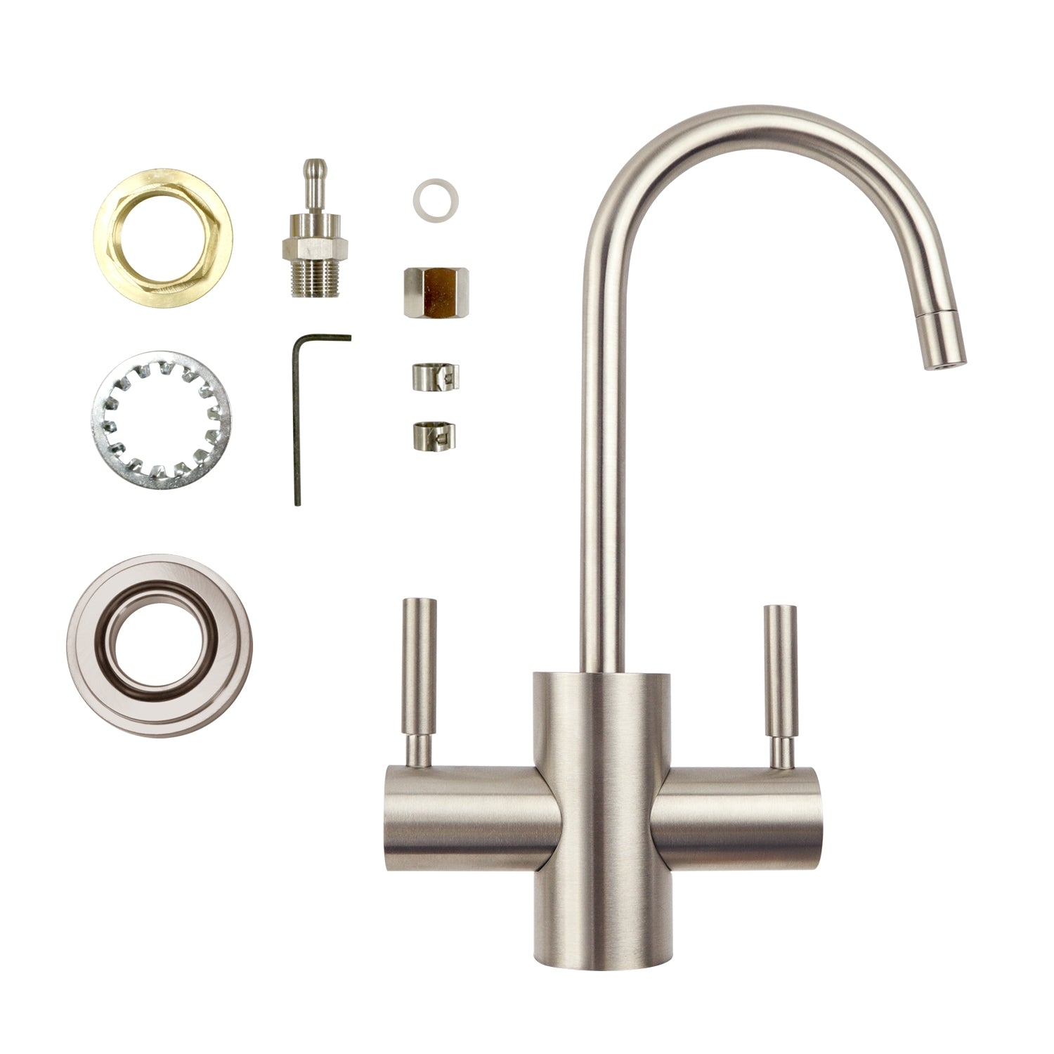 WESTBROOK Hot and Cold Water Reverse Osmosis Faucet - Brushed Nickel, Lead-Free