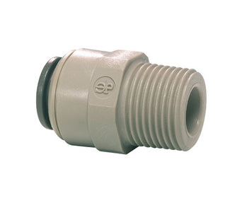 John Guest Acetal Male Connector (3/8" Tube OD x 1/2" Thread NPTF) (PI011224S)