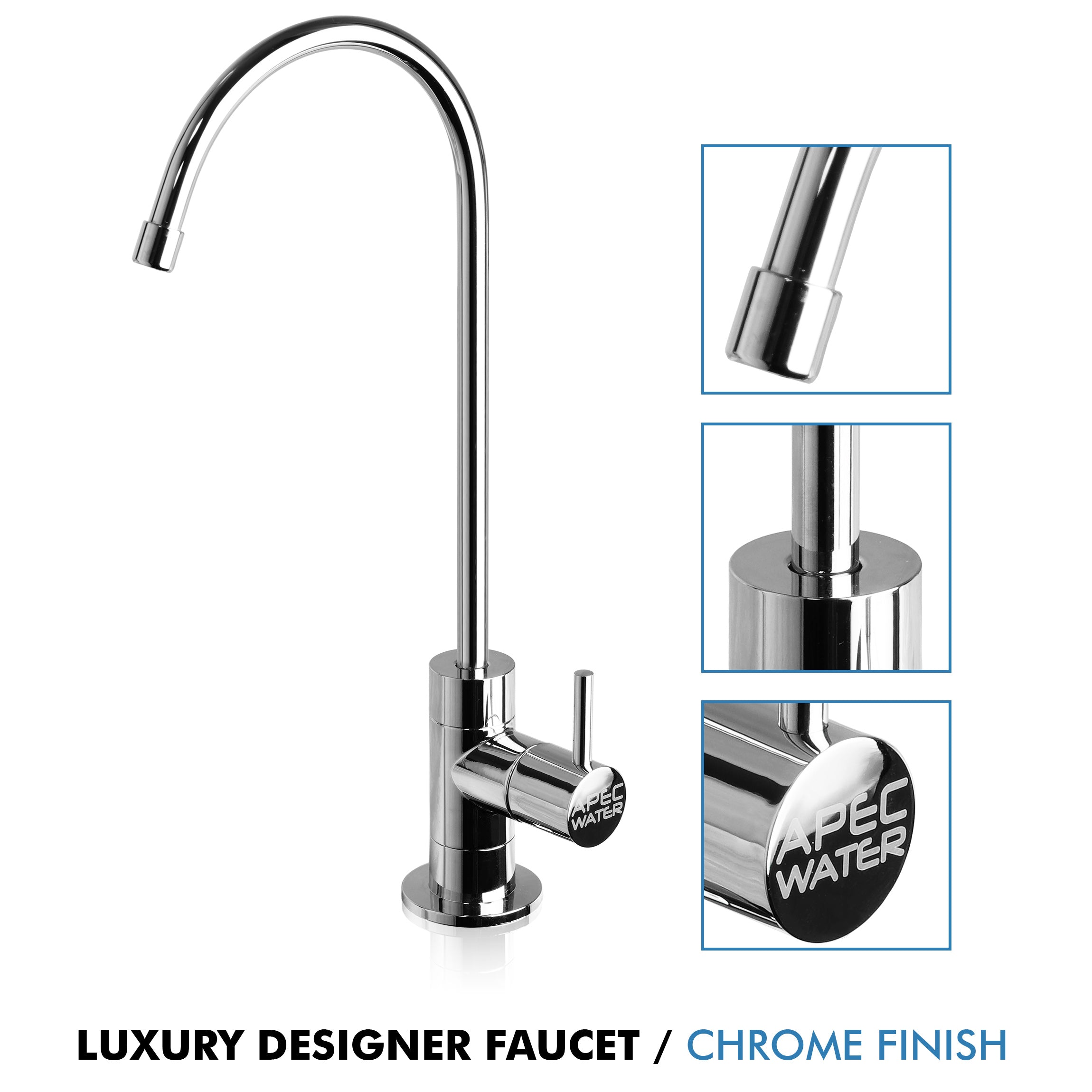 APEC Luxury Designer Faucet - Chrome Bright, Lead-Free