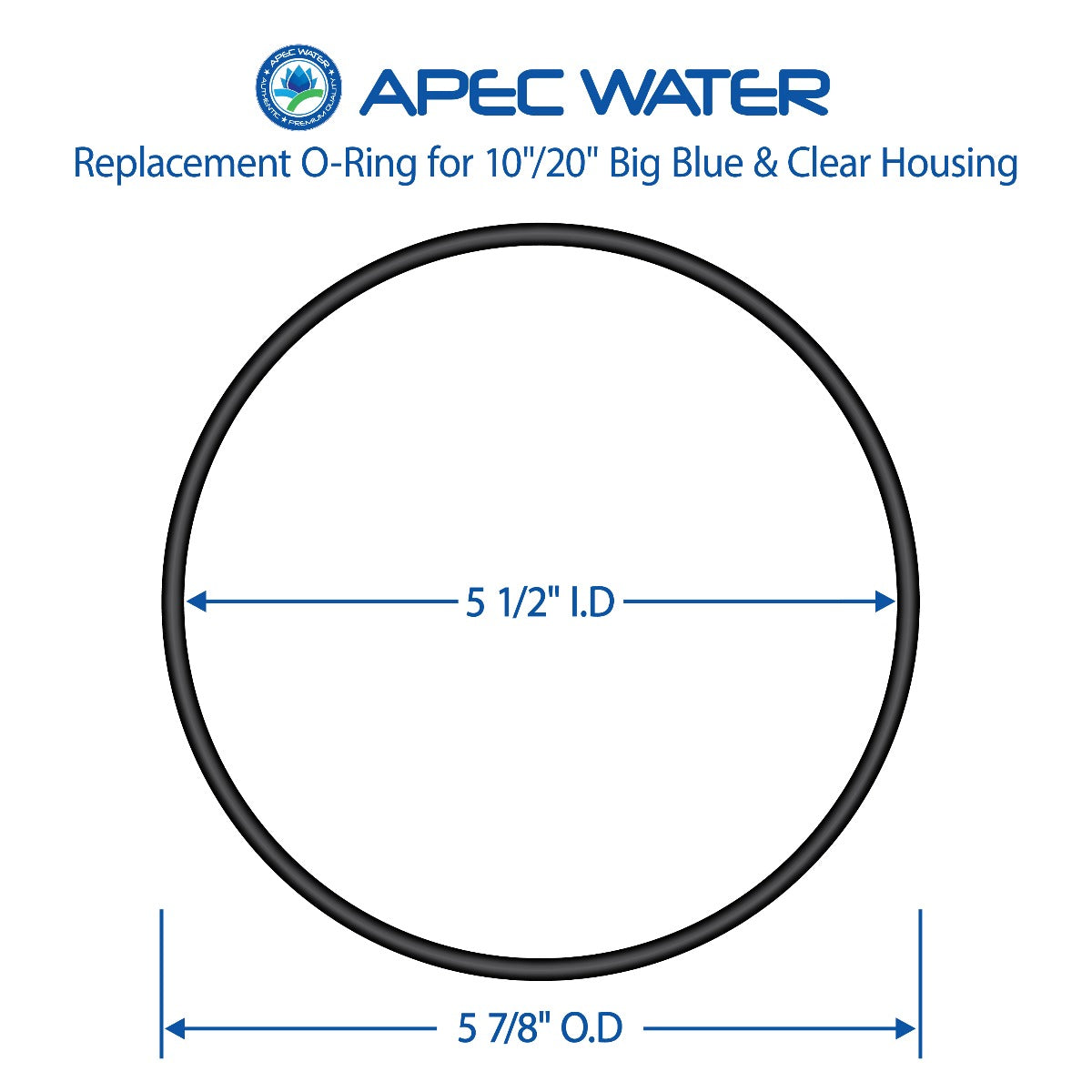 O-Ring for Big Blue & Clear Housing 20'' or 10'' with input 3/'', 1'', 1.5''  (housing sold separately)