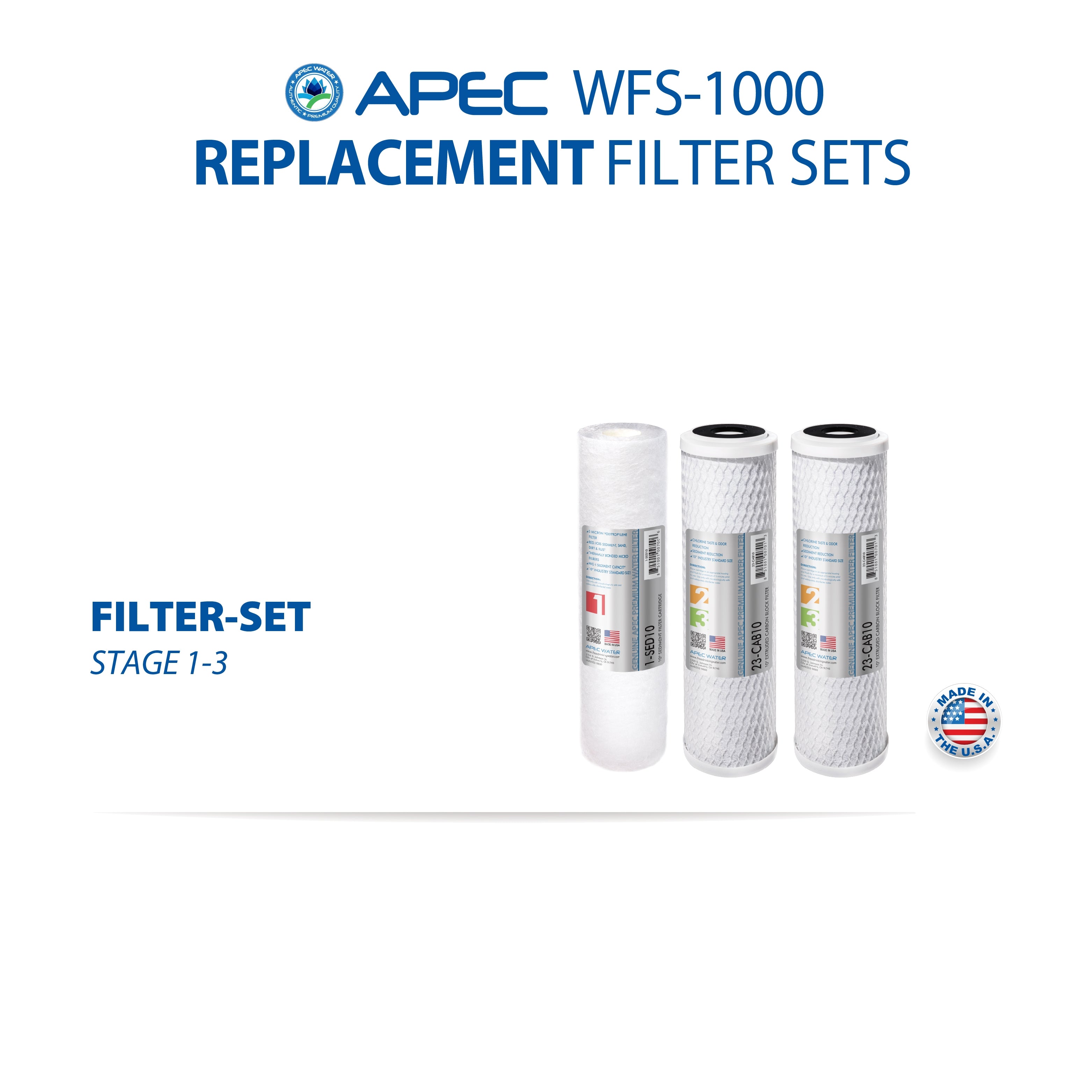 WFS-1000 - Super Capacity Premium Quality 3 Stage Water Filtration System