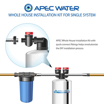 APEC Whole House System Single Tank Installation Kit for Water Filter or Water Softener System