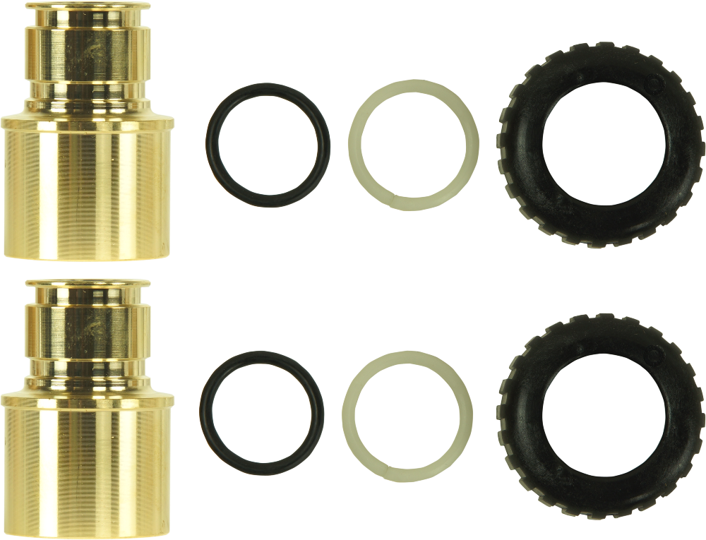 1.25" x 1.5" Brass   Sweat Adapter Kit